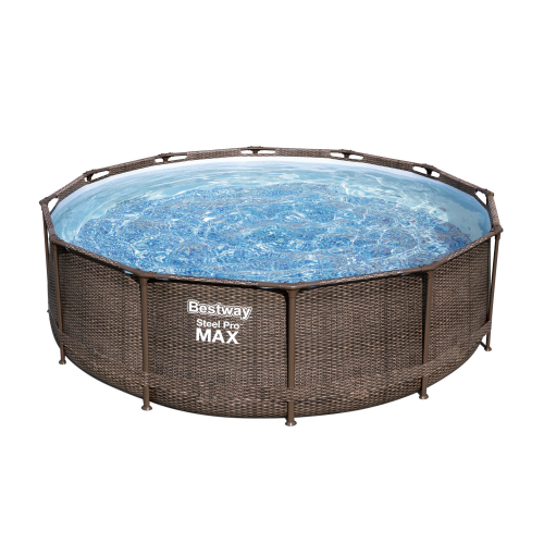 Bestway Aufstellpool ‚Steel Pro Max™‘ braun Ø 366 x 100 cm, Komplett-Set