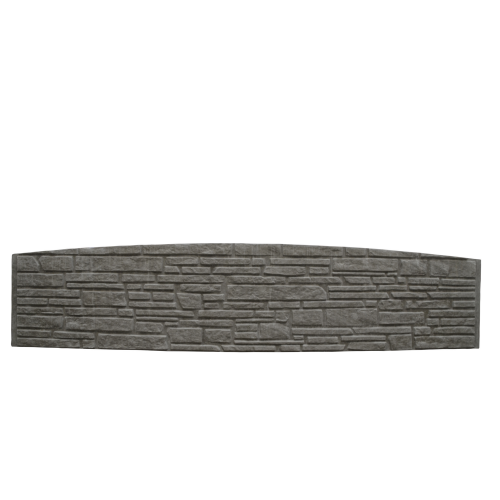 Beckers Betonzaun Betonzaunbogenplatte ‚Standard Montana‘ Beton/Stahl grau 200 x 45 x 3,5 cm