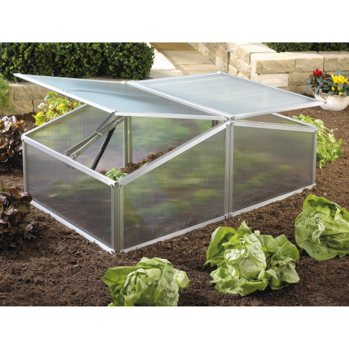 Vitavia Frühbeet ‚Gaia XS‘ 100 x 39 x 60 cm aluminiumfarben