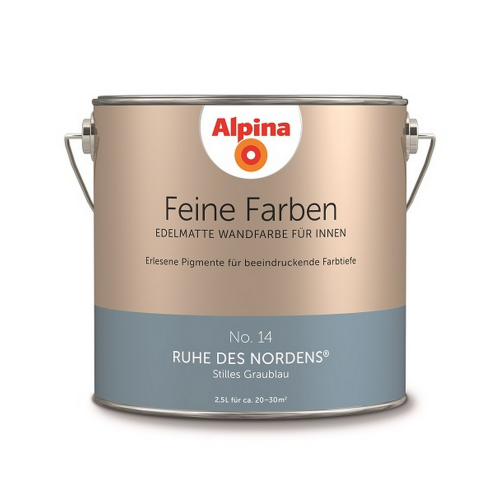 Alpina Feine Farben ‚Ruhe des Nordens‘ graublau matt 2,5 l