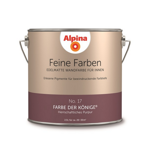 Alpina Feine Farben ‚Farbe der Könige‘ purpurrot matt 2,5 l