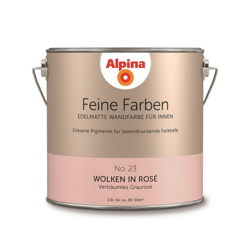 Alpina Feine Farben ‚Wolken in Rosé‘ hellrosa matt 2,5 l