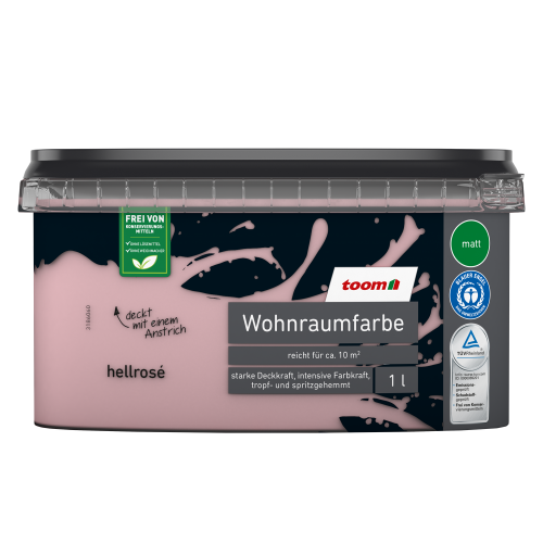 toom Wohnraumfarbe hellrosa matt 1 l