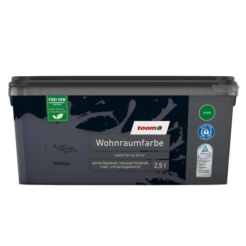 toom Wohnraumfarbe tiefblau matt 2,5 l