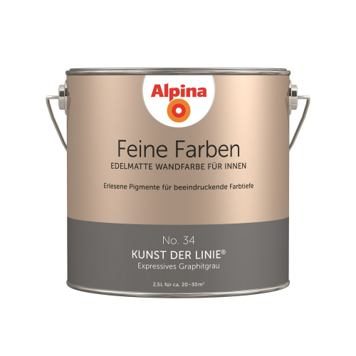 Alpina Feine Farben ‚Kunst der Linie‘ graphitfarben seidenmatt 2,5 l