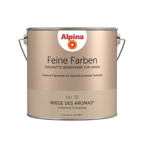 Alpina Feine Farben ‚Wiege des Aromas‘ graubeige seidenmatt 2,5 l