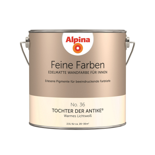 Alpina Feine Farben ‚Tochter der Antike‘ weiß-beige seidenmatt 2,5 l