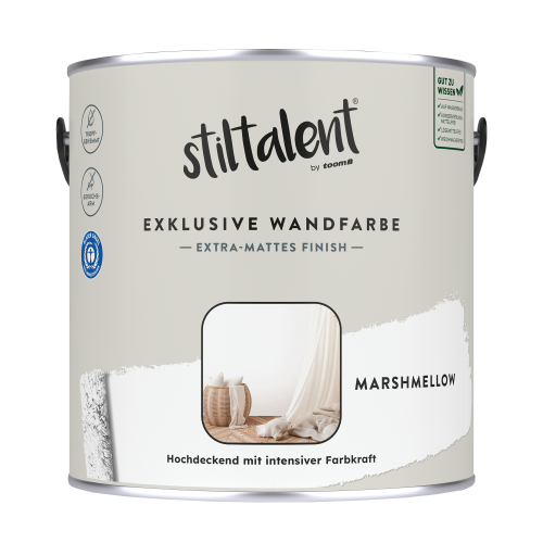 Stiltalent Wandfarbe ‚marshmellow‘ matt 2,5 l