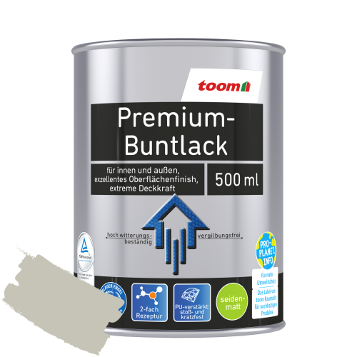 toom Premium-Buntlack taupe seidenmatt 500 ml