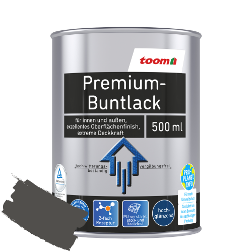 toom Premium-Buntlack silberfarben glänzend 500 ml