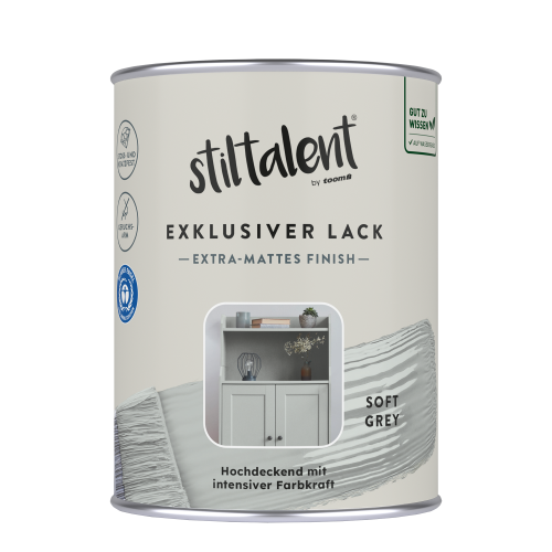 Stiltalent Lack ’soft grey‘ Extra-matt 0,5 l