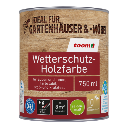 toom Wetterschutz-Holzfarbe taubenblau 750 ml