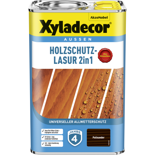 Xyladecor 2in1 Holzschutzlasur palisanderfarben 4 l