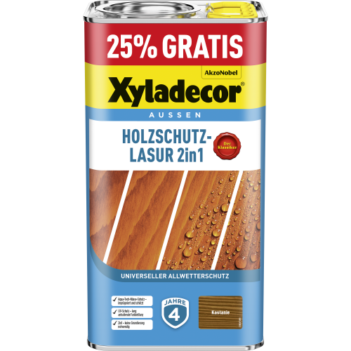 Xyladecor 2in1 Holzschutzlasur kastanienfarben 5 l