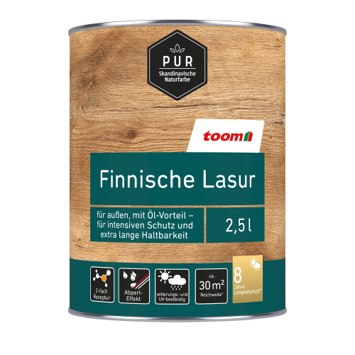 toom Finnische Lasur ‚Natur‘ beige 2,5 l