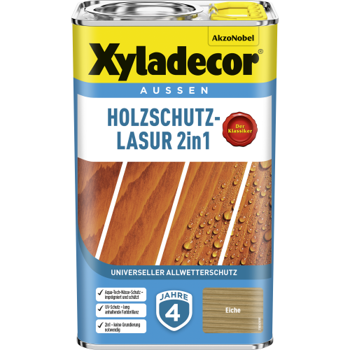 Xyladecor 2in1 Holzschutzlasur eichefarben 2,5 l