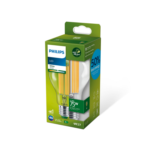 Philips LED-Lampe ‚Ultra Efficient‘ 75 W E27 1095 lm klar