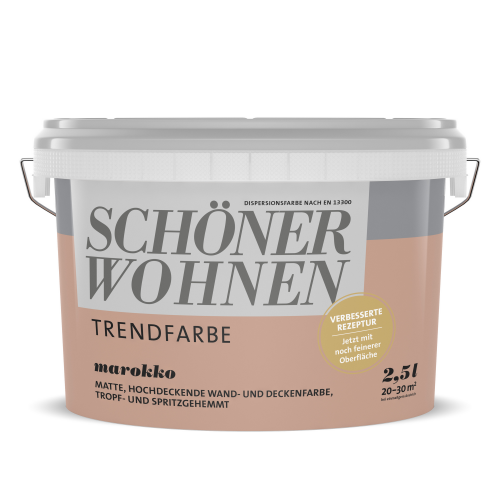 Schöner Wohnen Farbe Trendfarbe ‚Marokko‘ terrakottafarben matt 2,5 l